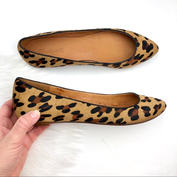 Madewell Shoes - MADEWELL Sidewalk Skimmer Leopard Flats